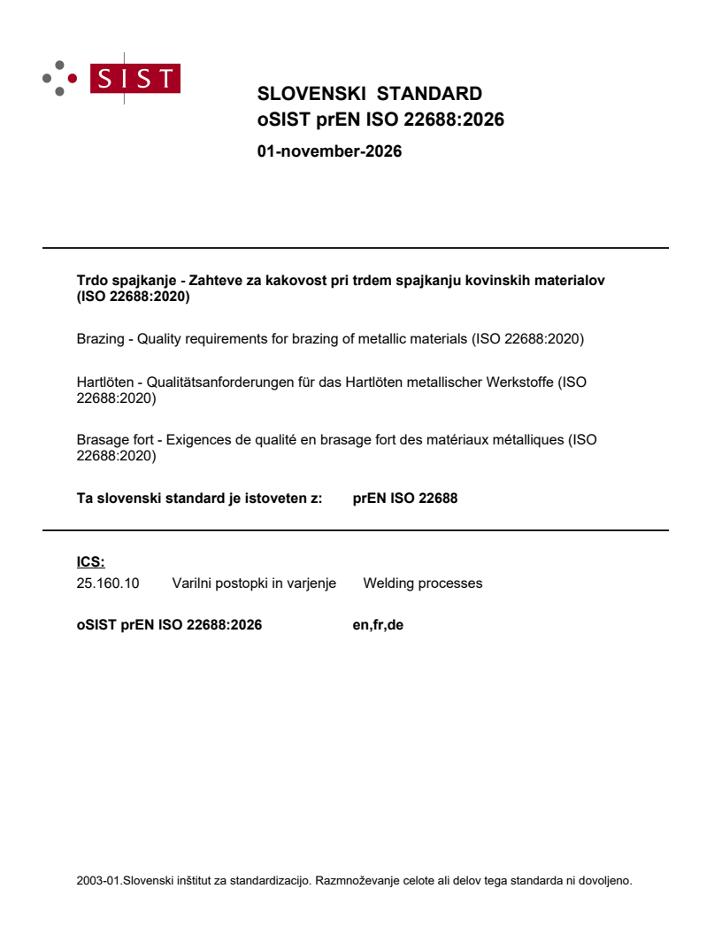 oSIST prEN ISO 22688:2026 oSIST prEN ISO 22688:2026 - Page 1 preview