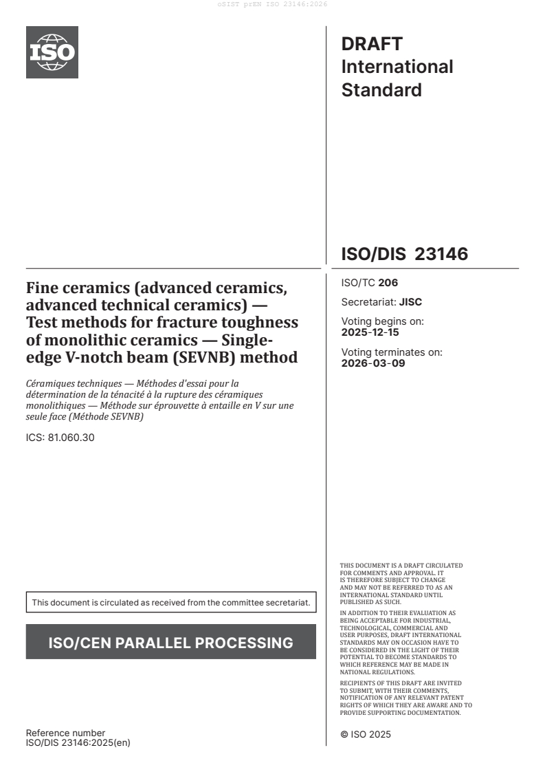 prEN ISO 23146 prEN ISO 23146:2026 - BARVE - Page 3 preview