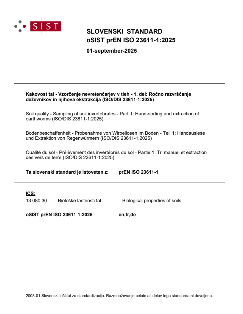 prEN ISO 23611-1:2025