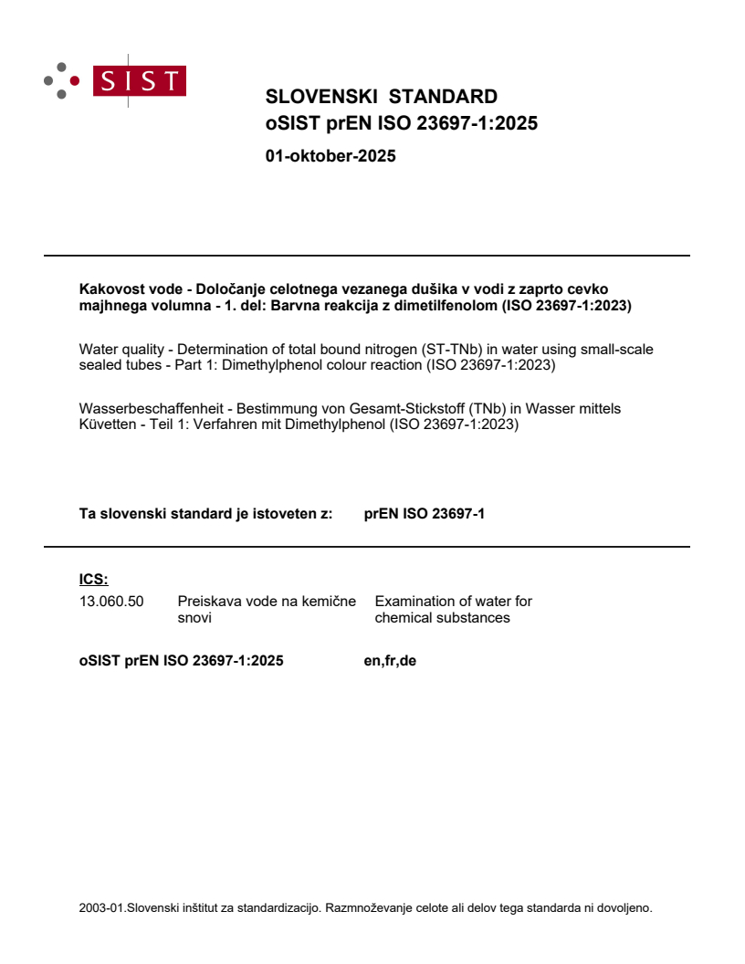 prEN ISO 23697-1:2025