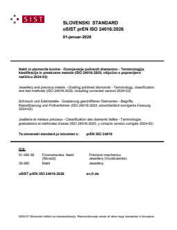 prEN ISO 24016:2026 - BARVE - Page 1 preview