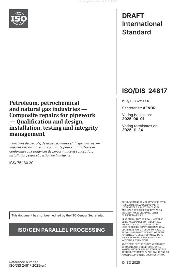 prEN ISO 24817:2025 - BARVE