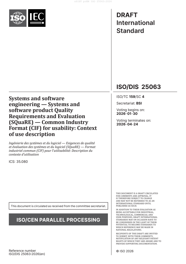 prEN ISO 25063 prEN ISO 25063:2026 - Page 3 preview