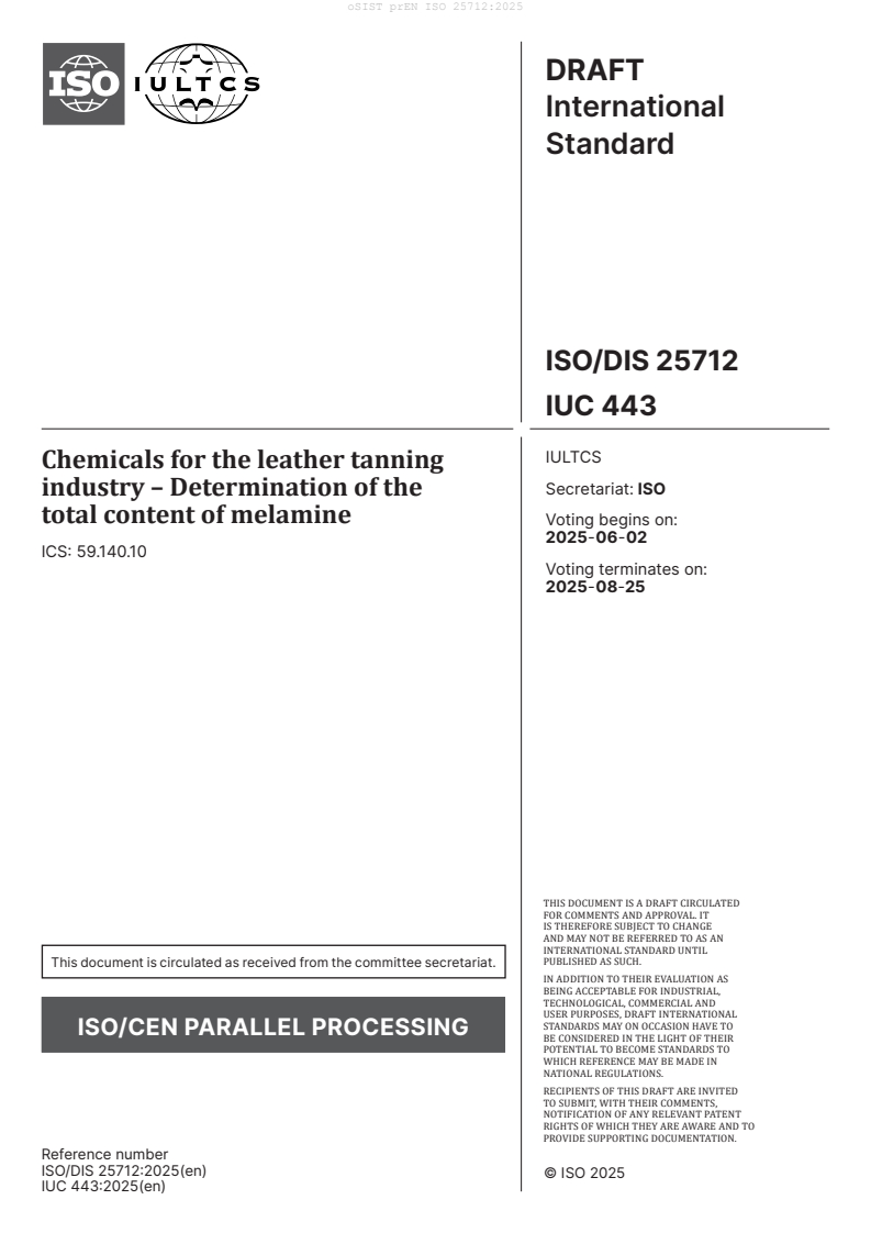 prEN ISO 25712:2025