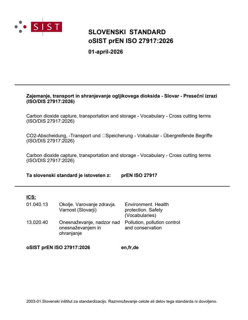 prEN ISO 27917 prEN ISO 27917:2026 - BARVE - Page 1 preview