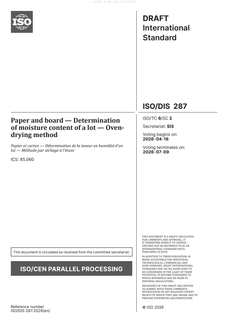 prEN ISO 287 prEN ISO 287:2026 - Page 3 preview