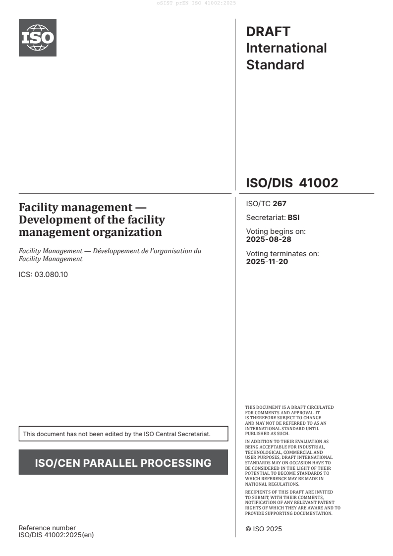 prEN ISO 41002:2025