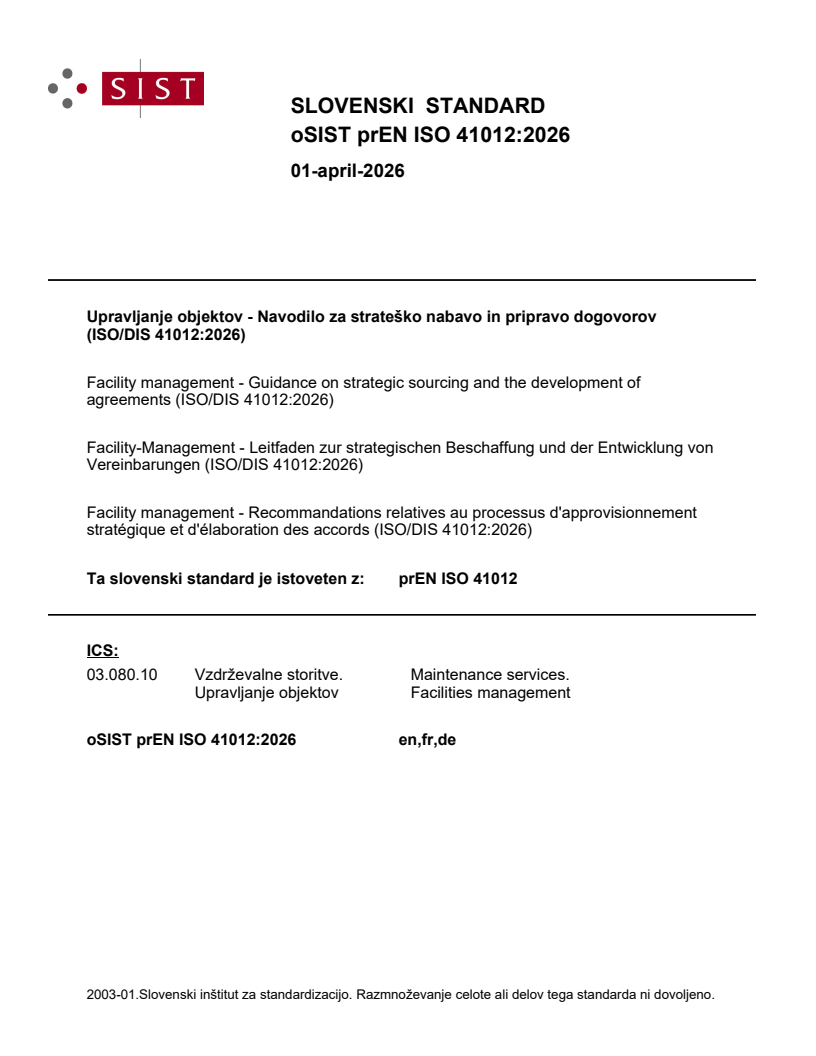 prEN ISO 41012 prEN ISO 41012:2026 - Page 1 preview