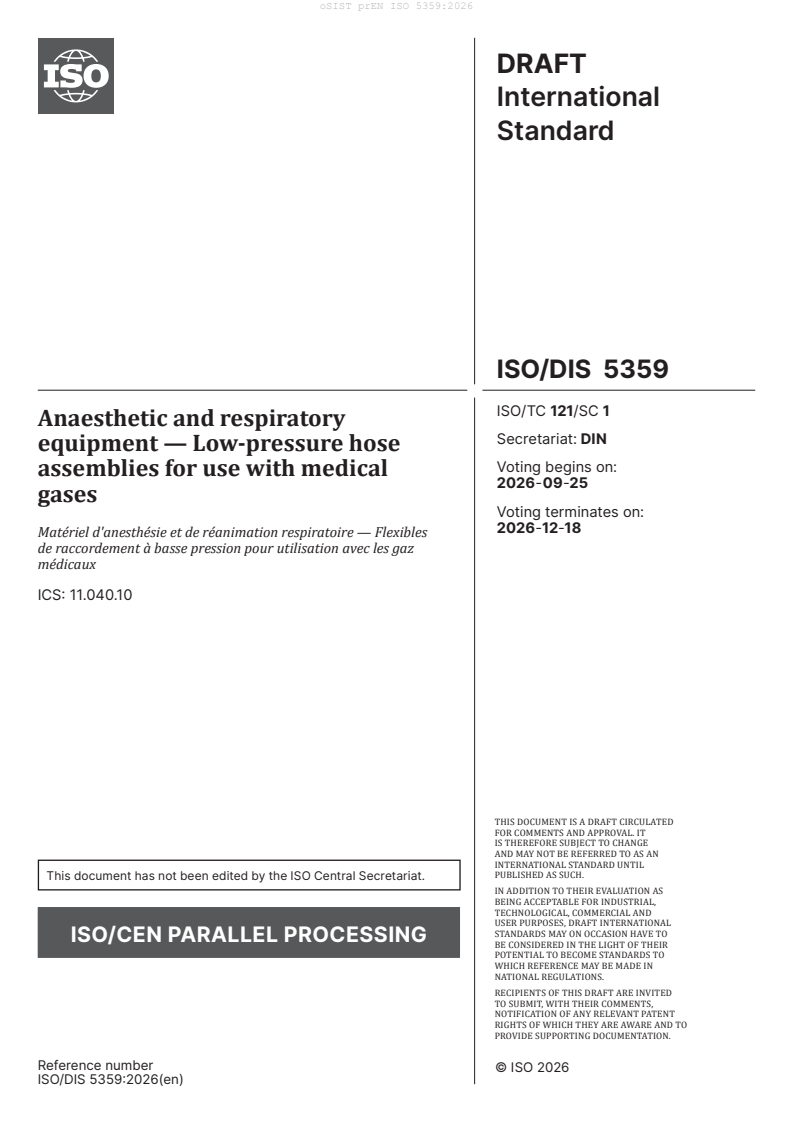 prEN ISO 5359 prEN ISO 5359:2026 - Page 3 preview