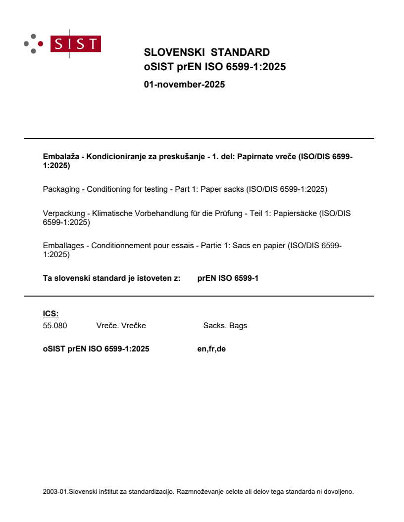 prEN ISO 6599-1:2025