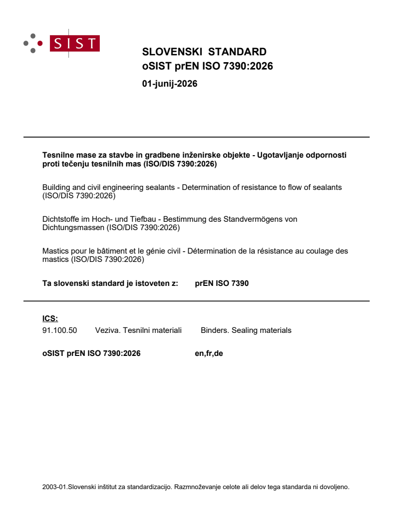 prEN ISO 7390 prEN ISO 7390:2026 - Page 1 preview