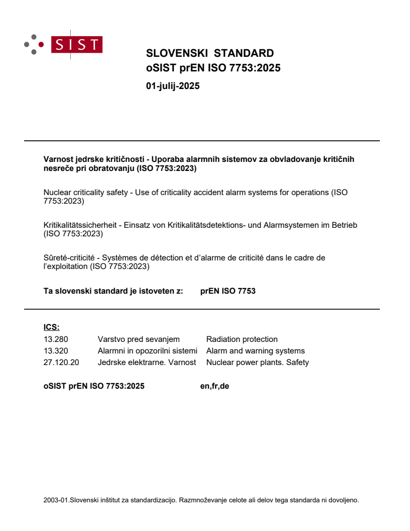 prEN ISO 7753:2025 - BARVE