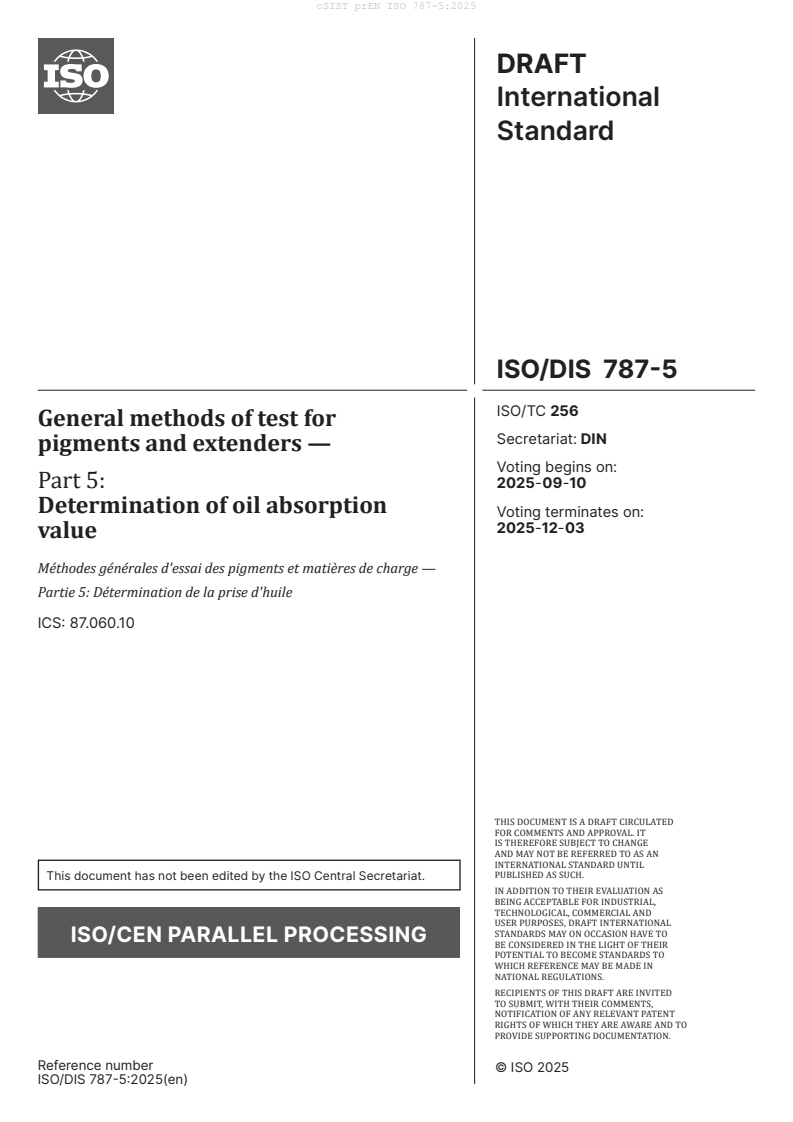 prEN ISO 787-5:2025