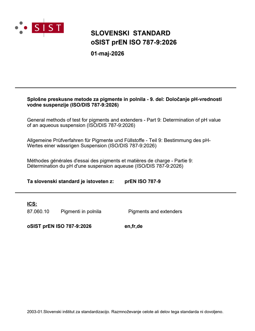 prEN ISO 787-9 prEN ISO 787-9:2026 - Page 1 preview