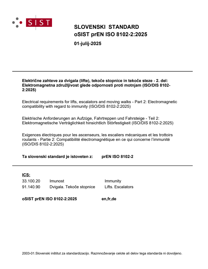 prEN ISO 8102-2:2025