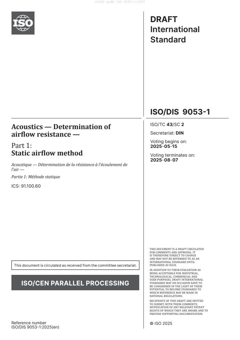 prEN ISO 9053-1:2025