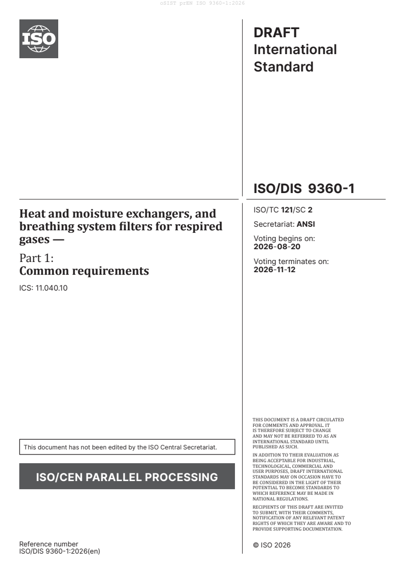 prEN ISO 9360-1 prEN ISO 9360-1:2026 - BARVE - Page 3 preview