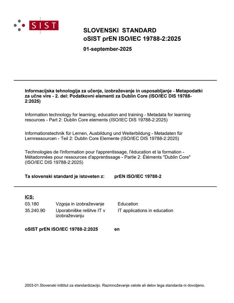 prEN ISO/IEC 19788-2:2025