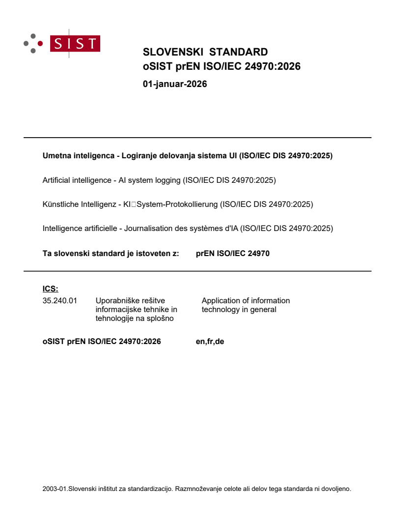 prEN ISO/IEC 24970:2026