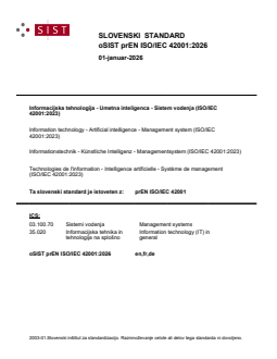 oSIST prEN ISO/IEC 42001:2026 oSIST prEN ISO/IEC 42001:2026 - Page 1 preview