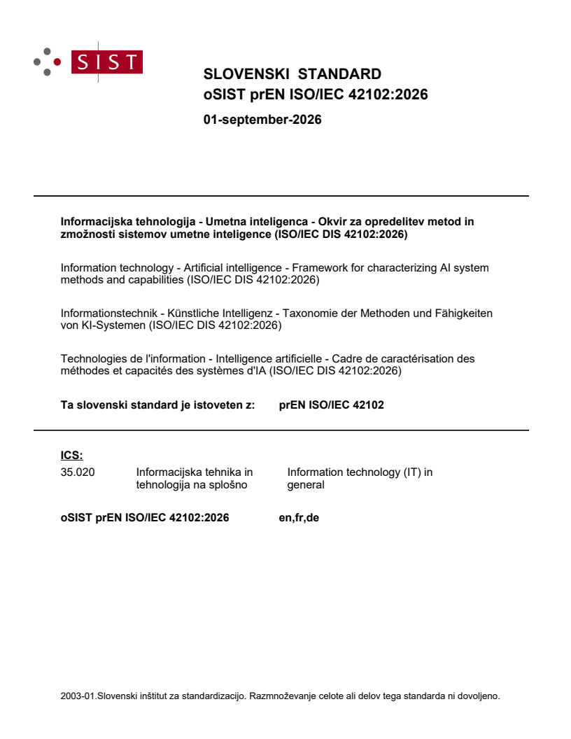 oSIST prEN ISO/IEC 42102:2026 oSIST prEN ISO/IEC 42102:2026 - Page 1 preview