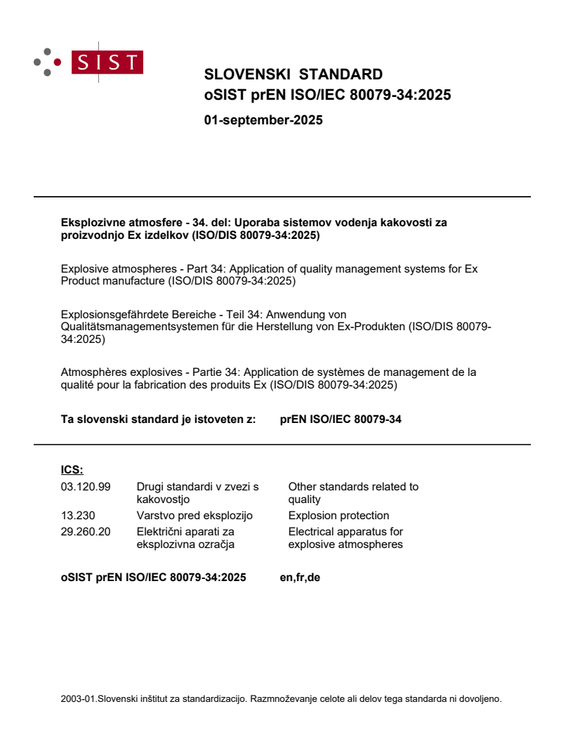 prEN ISO/IEC 80079-34:2025