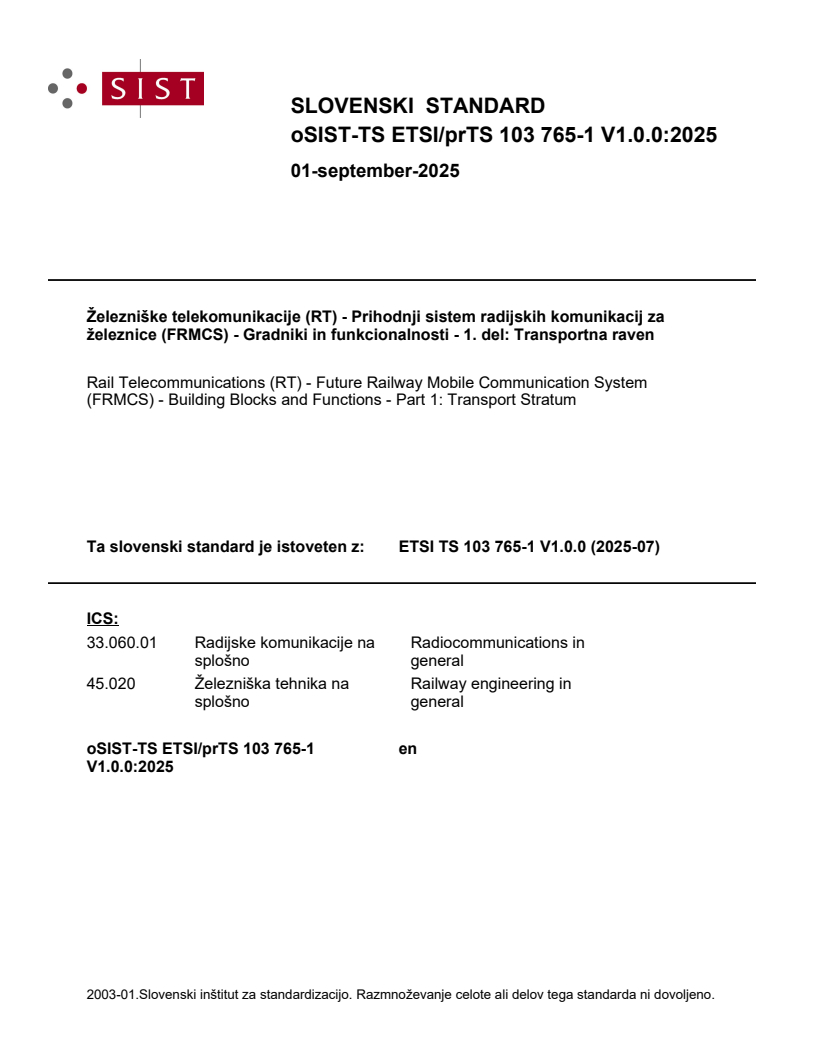 TS ETSI/prTS 103 765-1 V1.0.0:2025 - BARVE