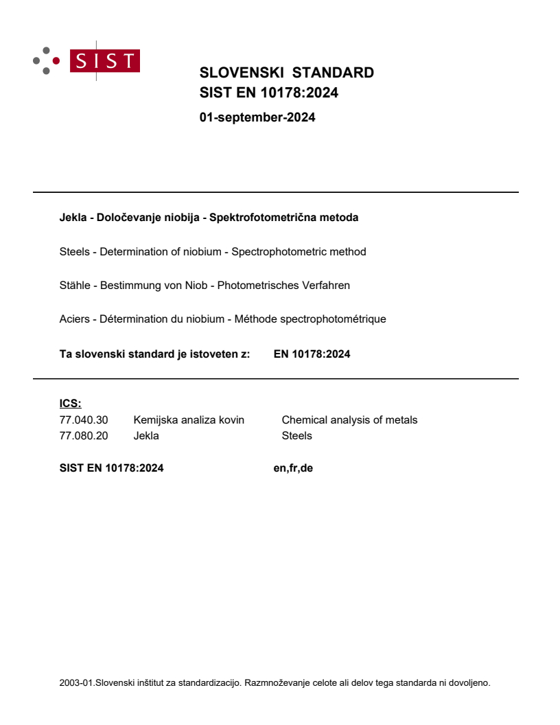 EN 10178:2024 EN 10178:2024 - Page 1 preview