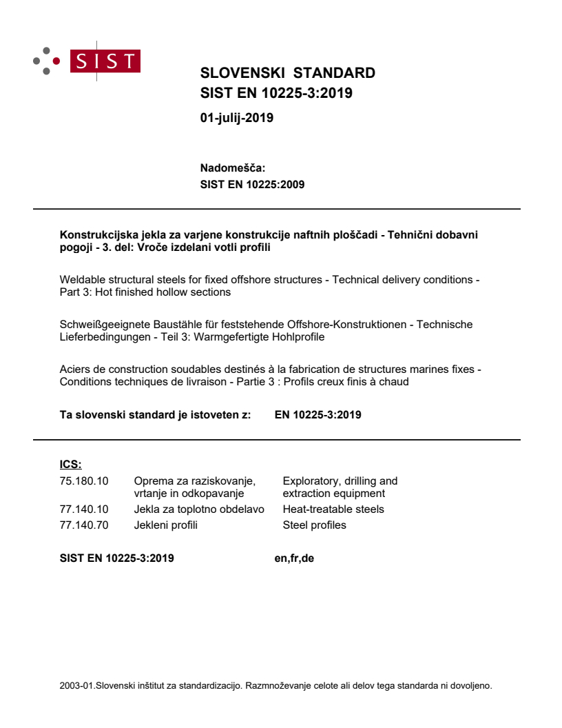 EN 10225-3:2019 EN 10225-3:2019 - Page 1 preview