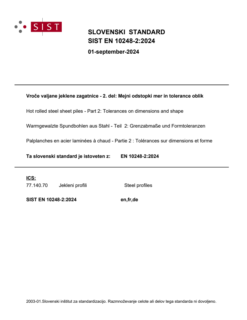 EN 10248-2:2024 EN 10248-2:2024 - Page 1 preview