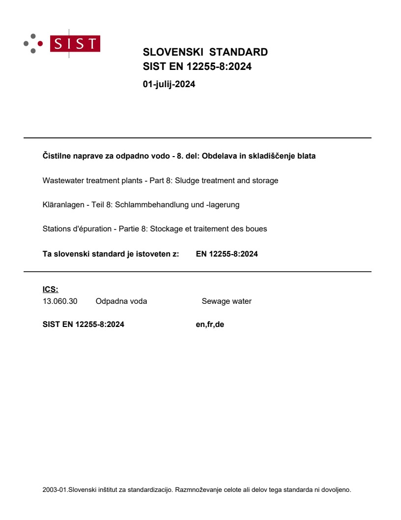 EN 12255-8:2024 EN 12255-8:2024 - Page 1 preview