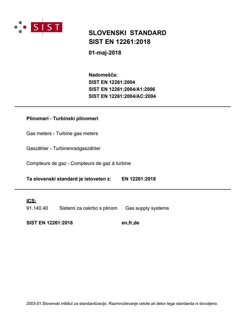 EN 12261:2018 EN 12261:2018 - Page 1 preview