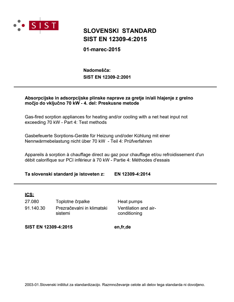EN 12309-4:2014 EN 12309-4:2015 - Page 1 preview