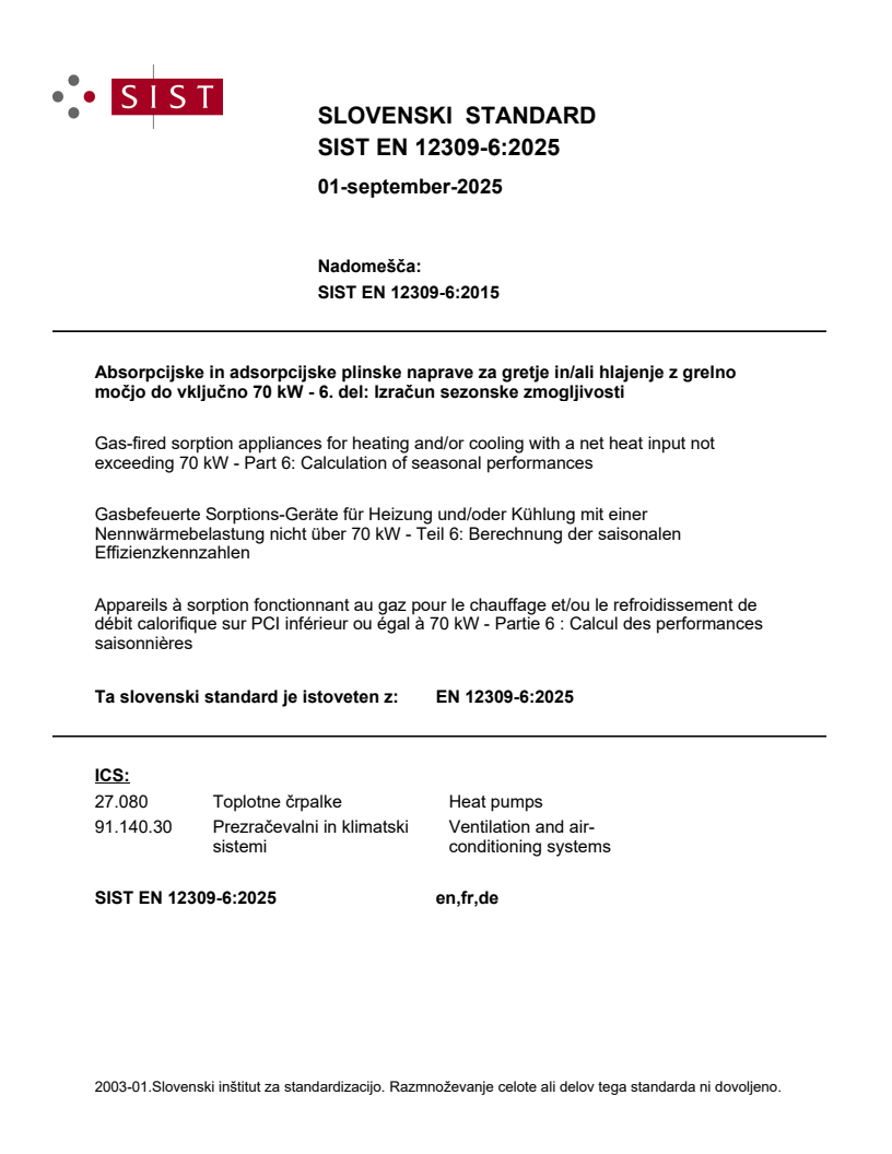 EN 12309-6:2025