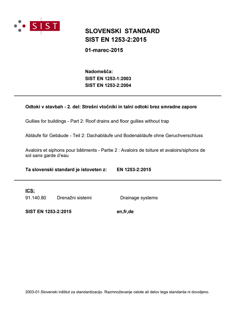 EN 1253-2:2015 EN 1253-2:2015 - Page 1 preview