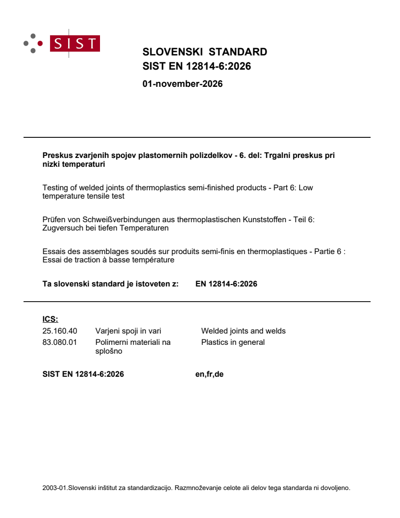 SIST EN 12814-6:2026 SIST EN 12814-6:2026 - Page 1 preview