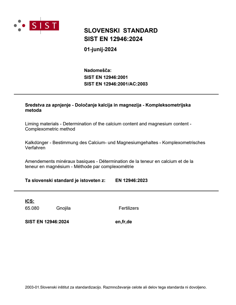 SIST EN 12946:2024 SIST EN 12946:2024 - Page 1 preview