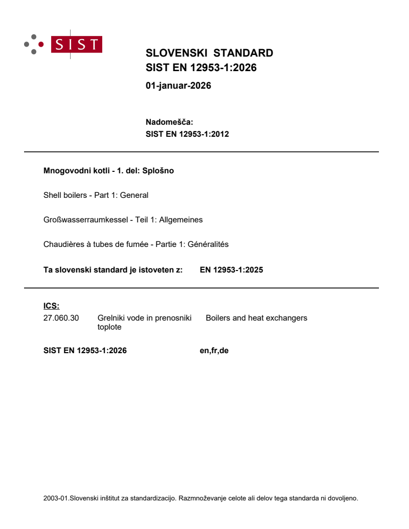 SIST EN 12953-1:2026