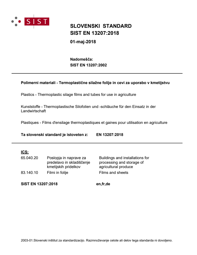 EN 13207:2018 EN 13207:2018 - Page 1 preview