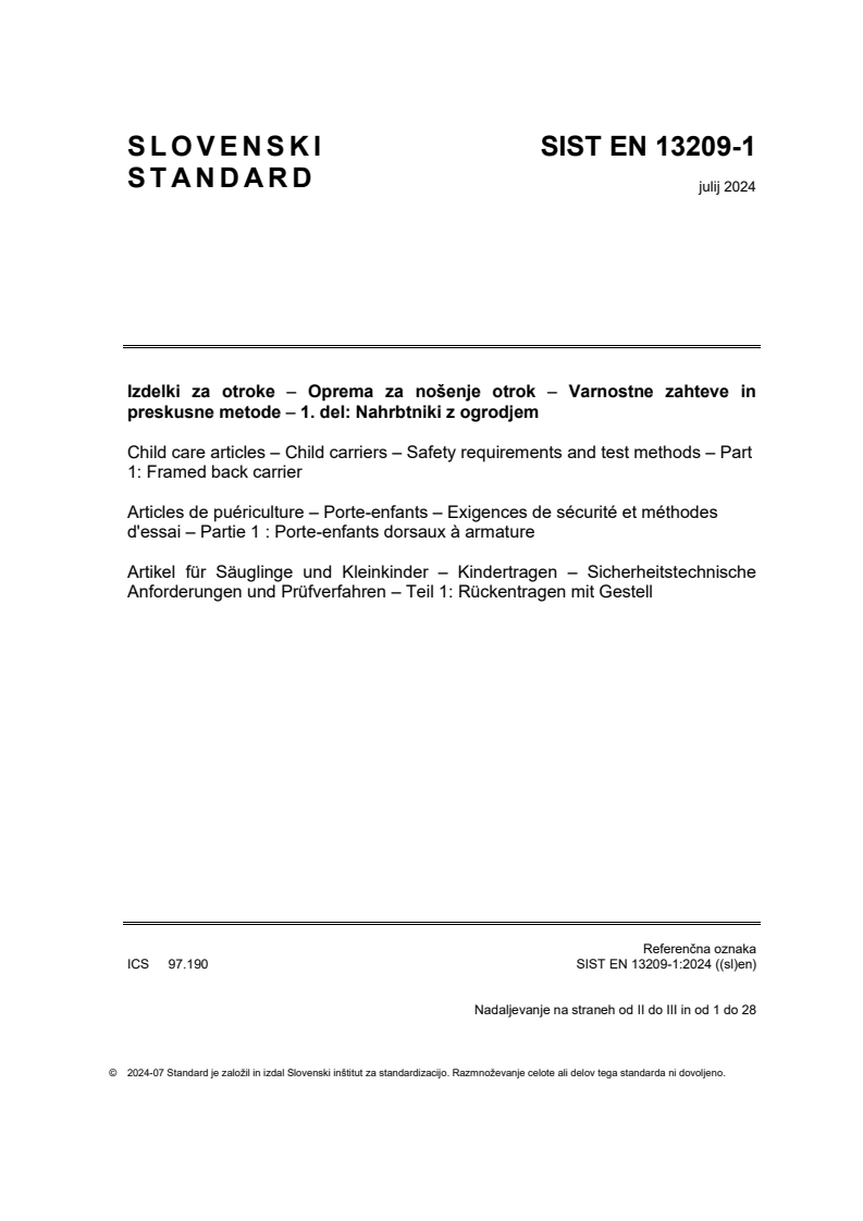 EN 13209-1:2022 EN 13209-1:2024 - Page 1 preview