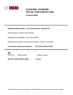 EN 13445-3:2021/A1:2026 - BARVE - Page 1 preview