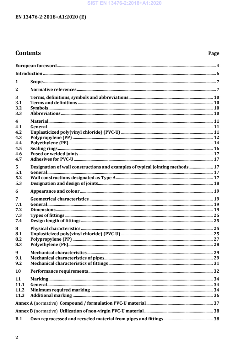 EN 13476-2:2018+A1:2020 EN 13476-2:2018+A1:2020 - Page 4 preview