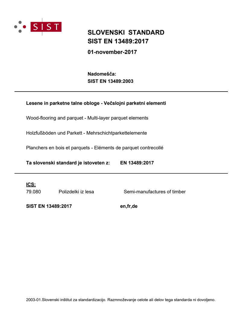EN 13489:2017 EN 13489:2017 - Page 1 preview