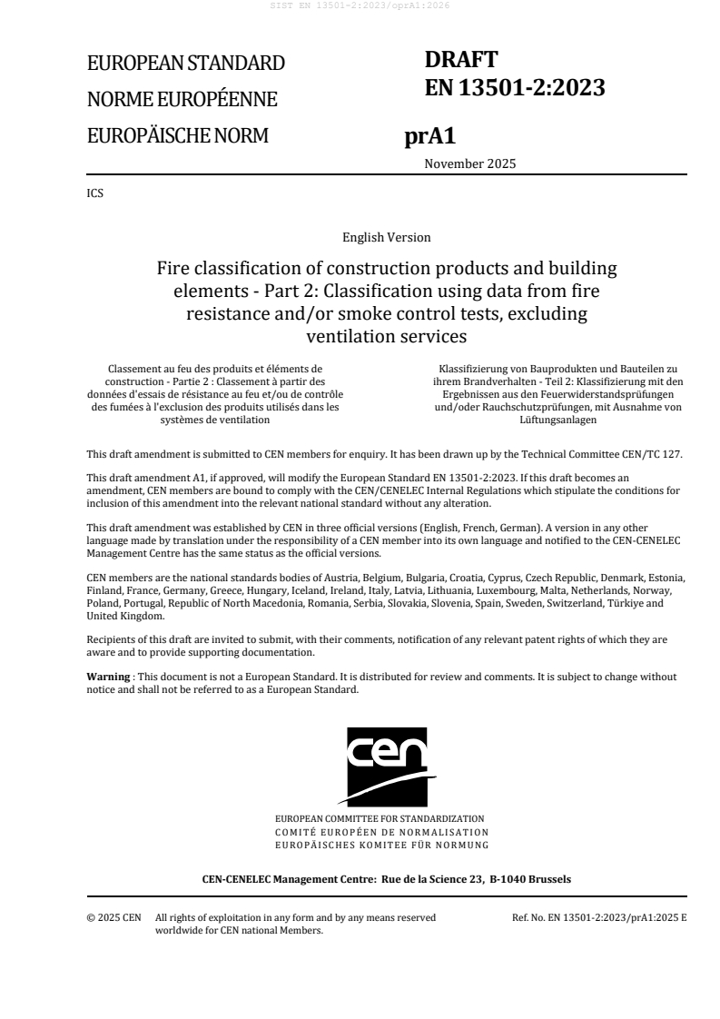 EN 13501-2:2023/oprA1:2026