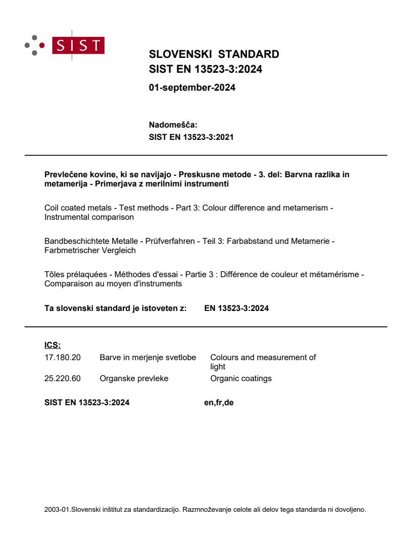EN 13523-3:2024 EN 13523-3:2024 - Page 1 preview