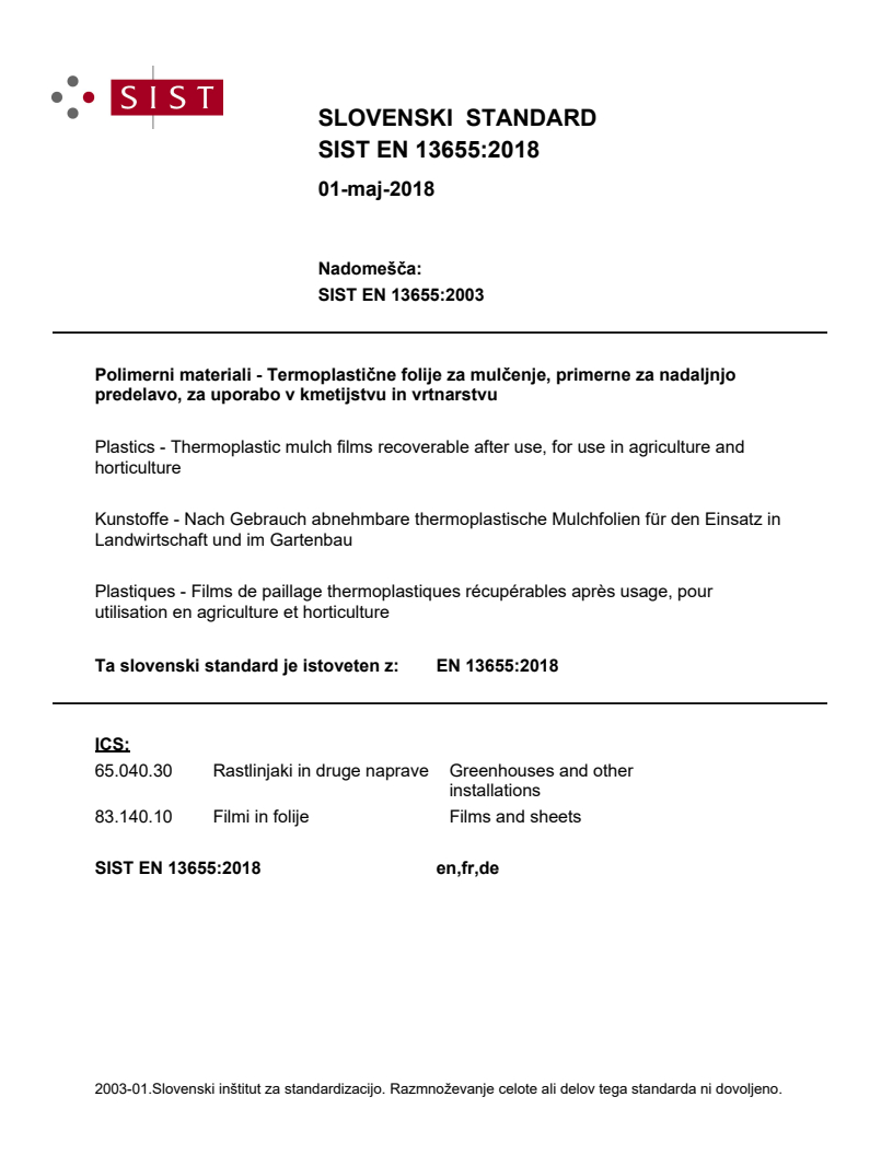 EN 13655:2018 EN 13655:2018 - Page 1 preview