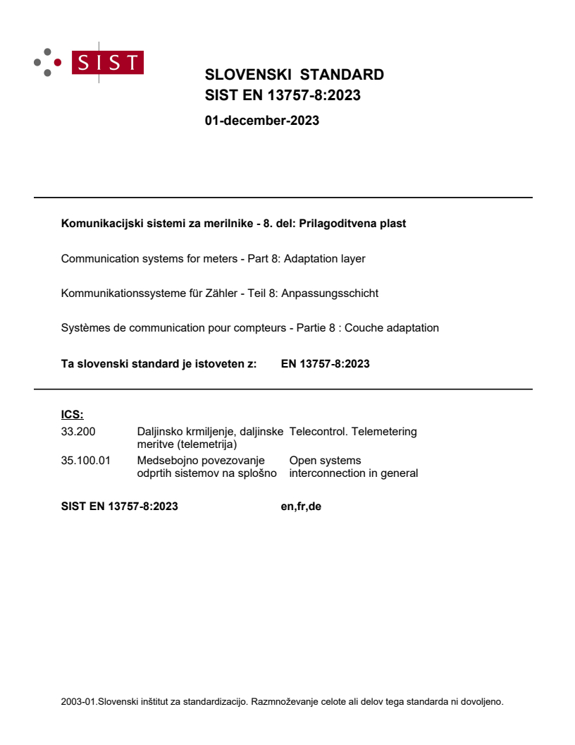 SIST EN 13757-8:2023 SIST EN 13757-8:2023 - Page 1 preview
