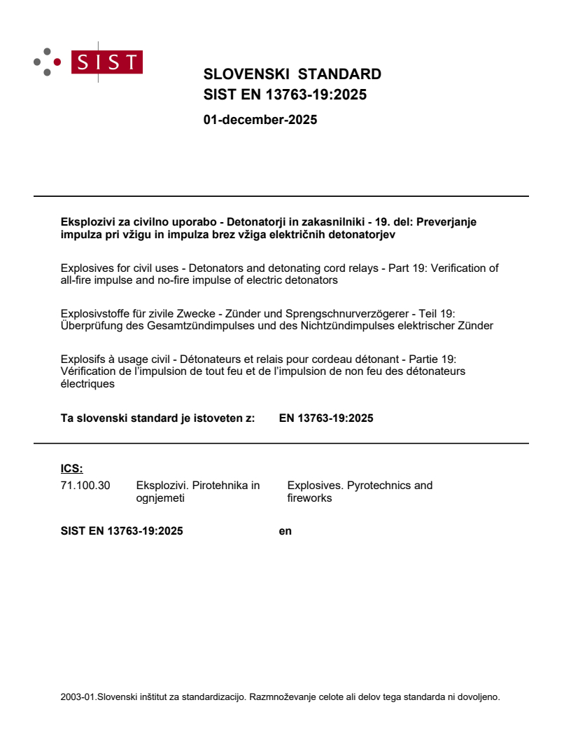 SIST EN 13763-19:2025 SIST EN 13763-19:2025