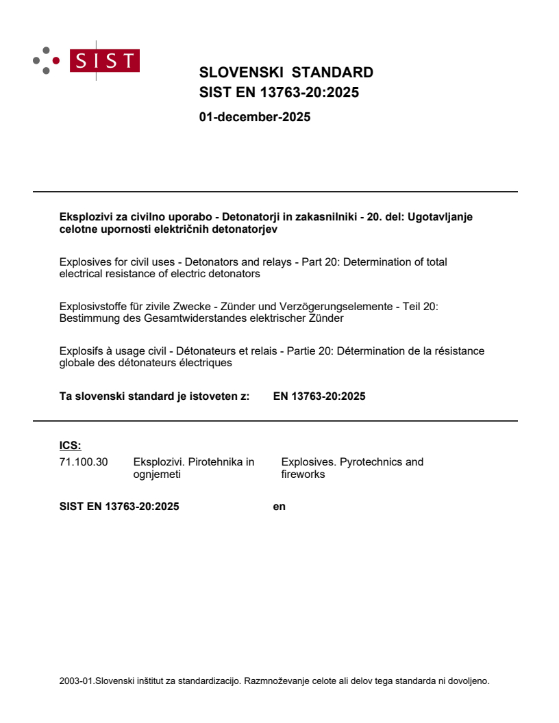 SIST EN 13763-20:2025