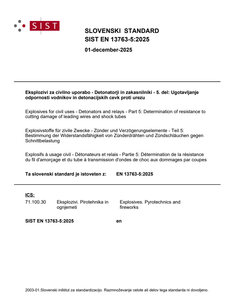 SIST EN 13763-5:2025